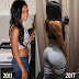 Cosmetic Curves: A Lady Shares Photos Of Her Butt Transformation "2011 Vs 2017"