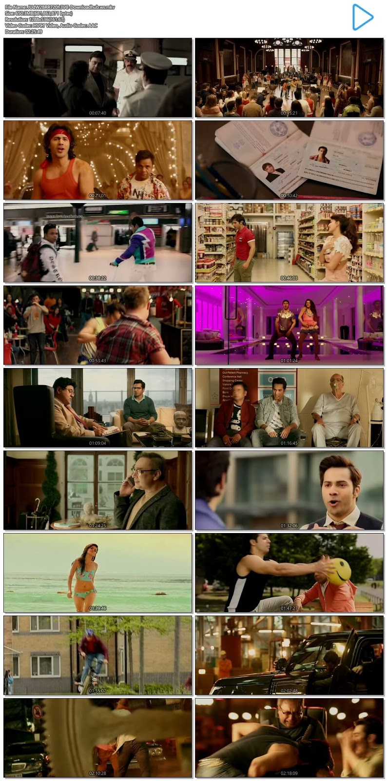 Judwaa 2 2017 Hindi 720p HEVC BluRay ESubs