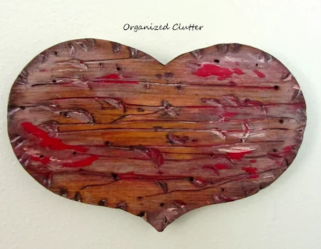 Thrift Shop Hearts to Faux Reclaimed Wood Hearts