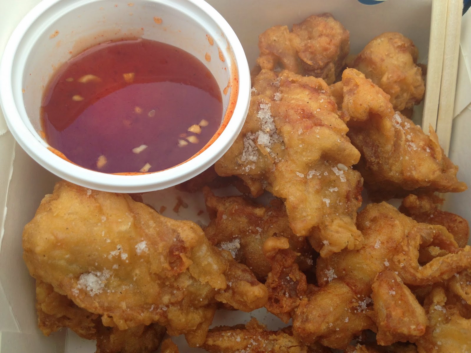 Chaos and Kanji Korean Ballpark Food. One Word Chicken.