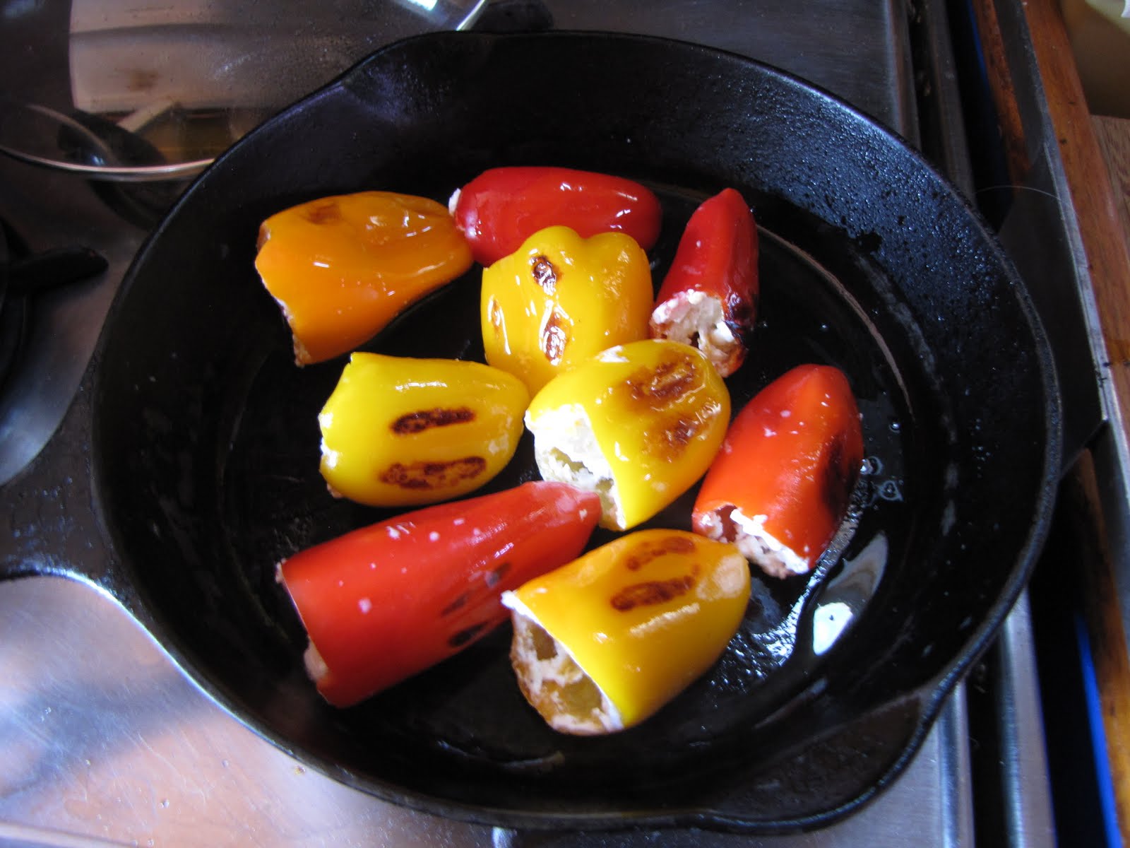 Galley Sally Sweet Mini Peppers Stuffed with Herbed Goat Cheese