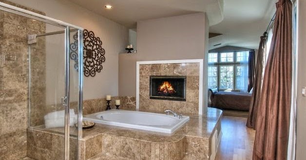 Baños con chimenea - Colores en Casa