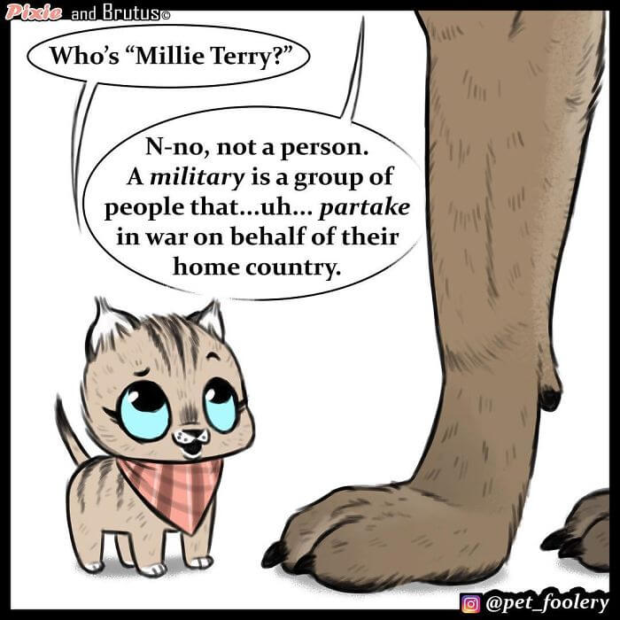 Adorable Comics About Pixie, The Kitten, And Brutus, The Dog Adorable Comics About Pixie, The Kitten, And Brutus, The Dog