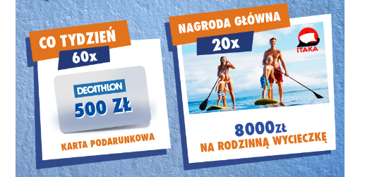 Wygraj kartę podarunkową do sklepu Decathlon o wartości 500 zł Konkurs