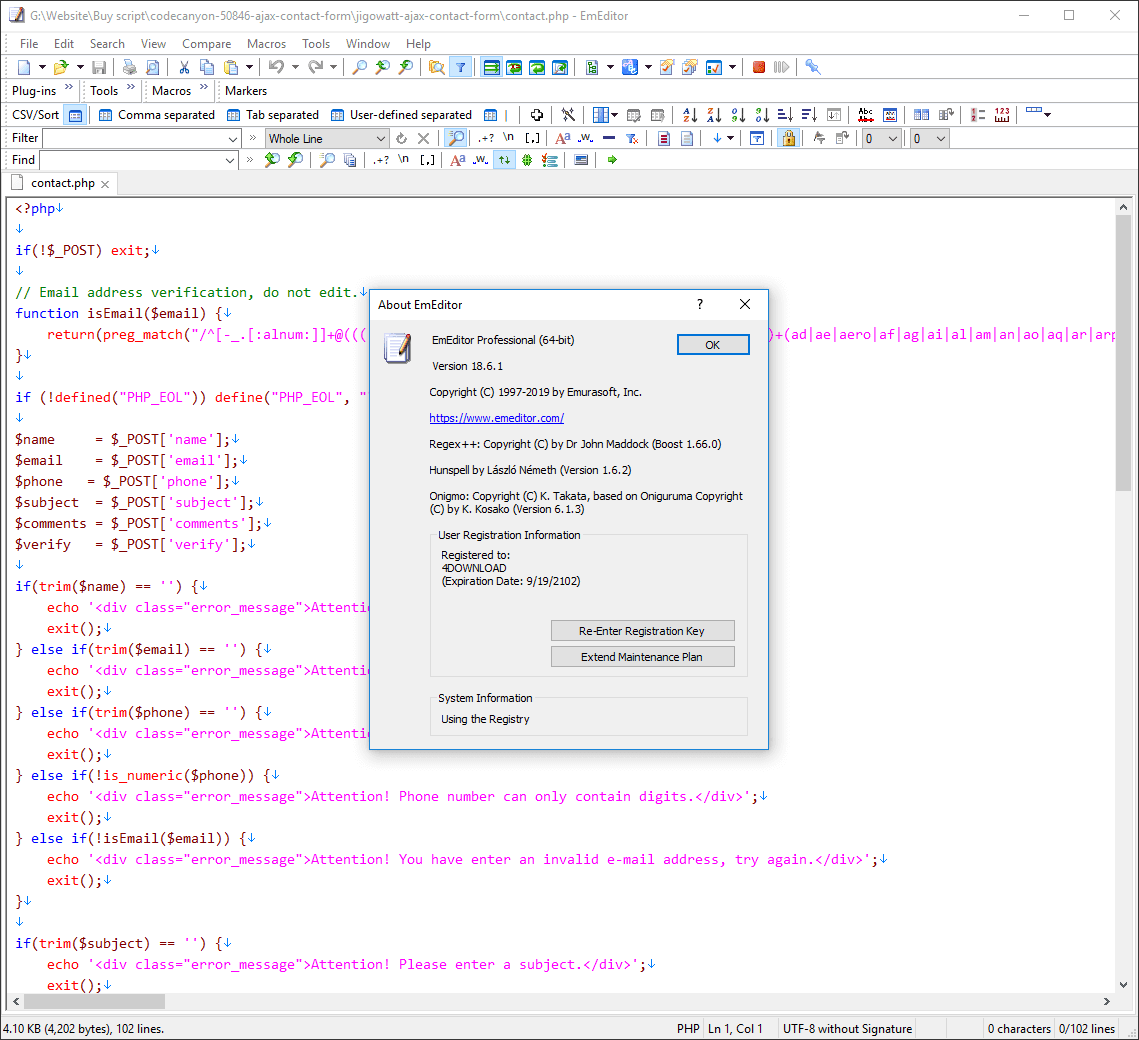 EmEditor Professional v18.6.1 Full version