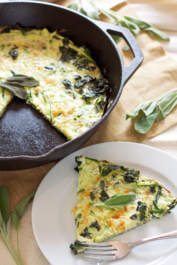 IC Friendly Recipes Zucchini Kale and Sage Frittata