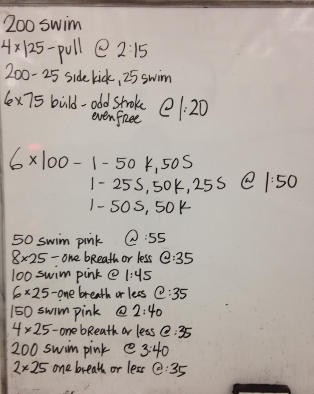 Masters Swim Team Chicago WAC Thursdays Workout Masters II