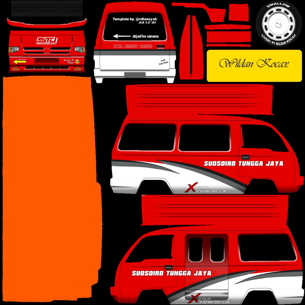 Livery Angkot Bus Simulator Indonesia - Gretonganindo