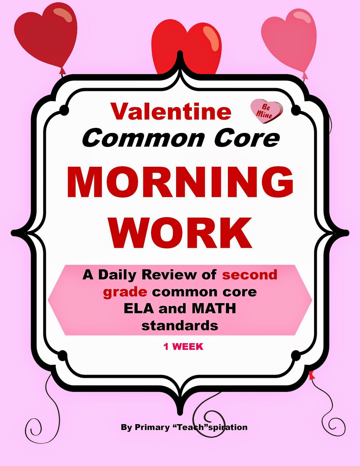 Classroom Freebies Too: A Week of Valentine Common Core Fun for 2nd Grade!