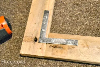 Creating a reclaimed wood sign for a painting with L brackets