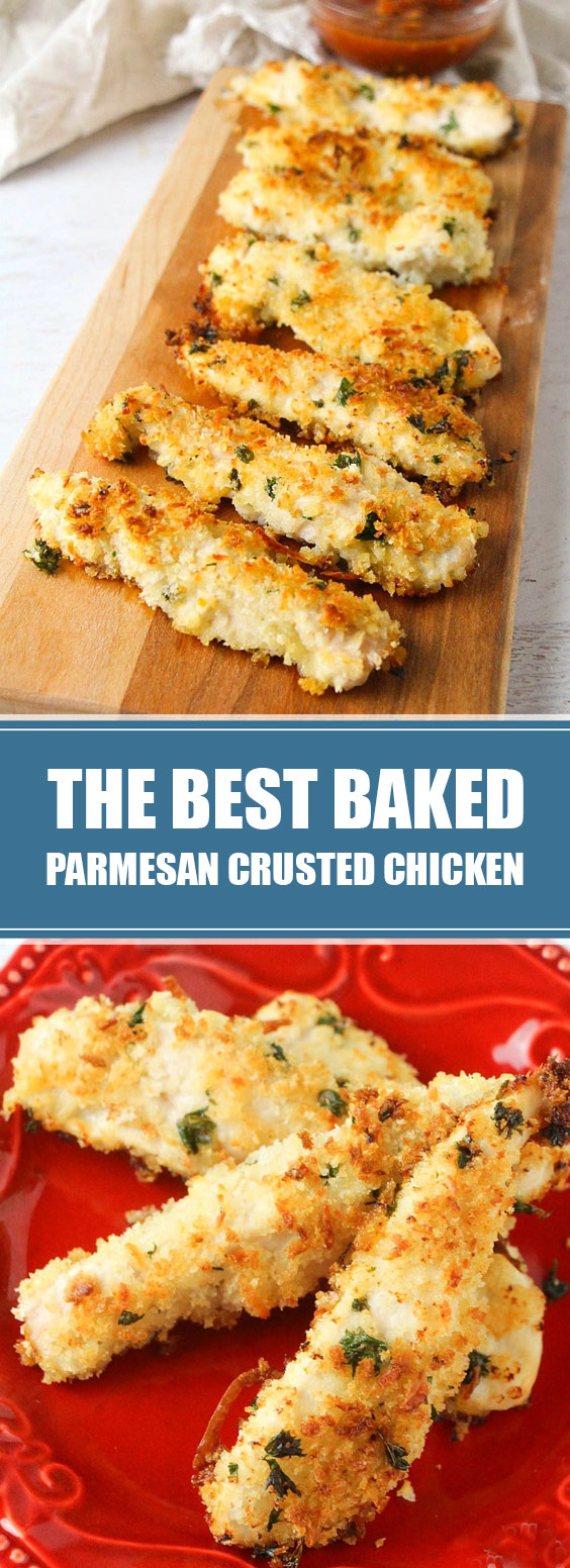 The Best Baked Parmesan Crusted Chicken #crustedchicken #chickenrecipes ...