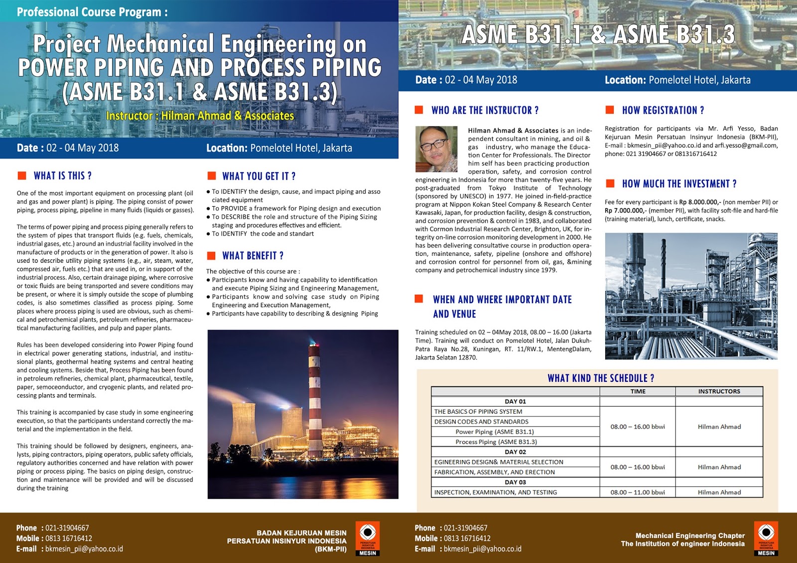 PROJECT MECHANICAL ENGINEERING ON POWER PIPING AND PROCESS PIPING (ASME