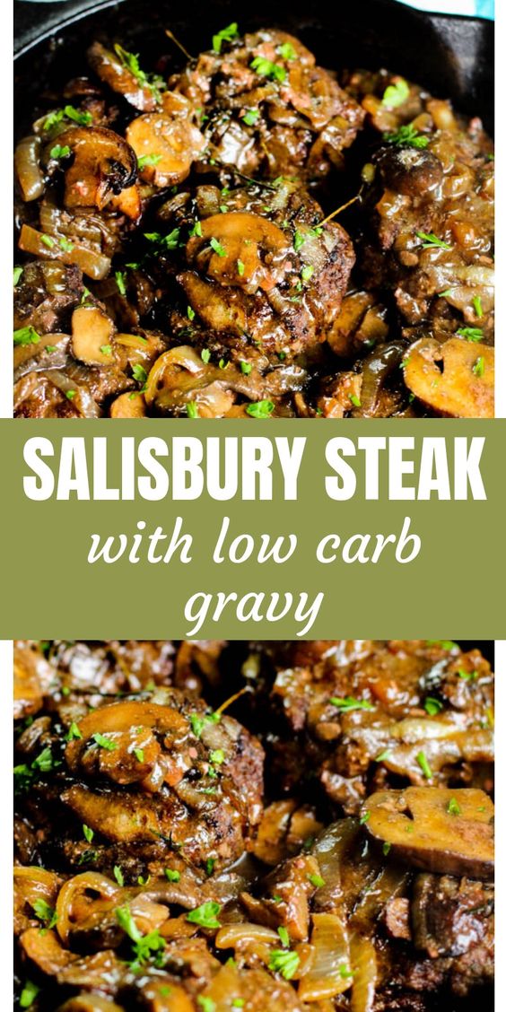 Easy Keto/Low carb Salisbury Steak Recipe with Gravy FOOD RECIPES