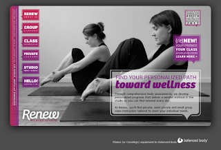 The homepage of Renew Pilates