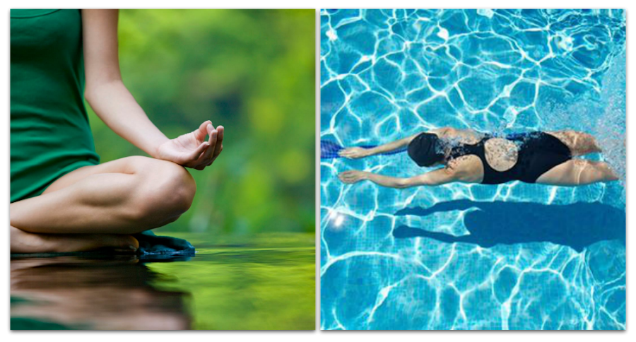 hiperlaxitud natación para mejorar la salud piscina y hacer yoga