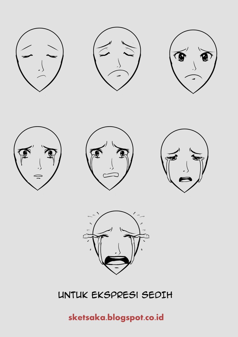 Tren 36+ Gambar Sketsa Ekspresi Wajah Sedih jpg (768x1086)