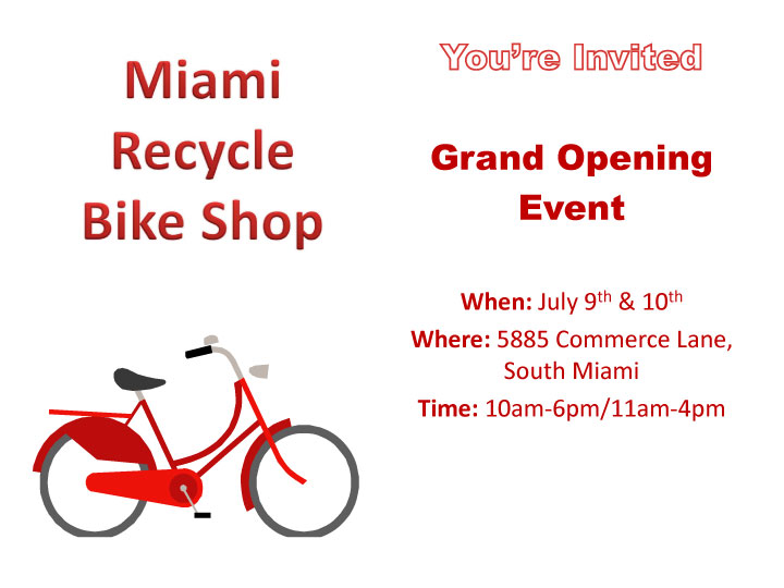 Miami Recycle Bike Shop Grand Opening Miami Bike Scene