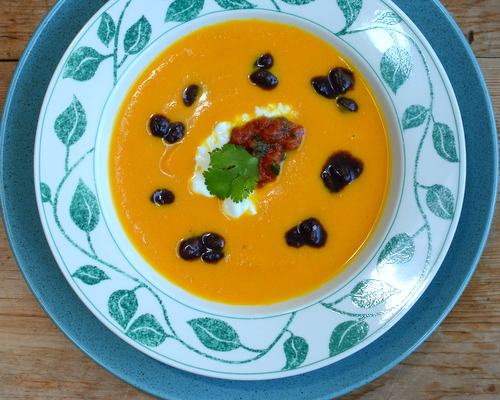 Deep Mexico Carrot Soup with Tomatillo & Lime ♥ A Veggie Venture