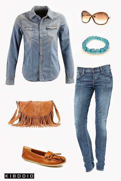 Chemise en jean : look 3