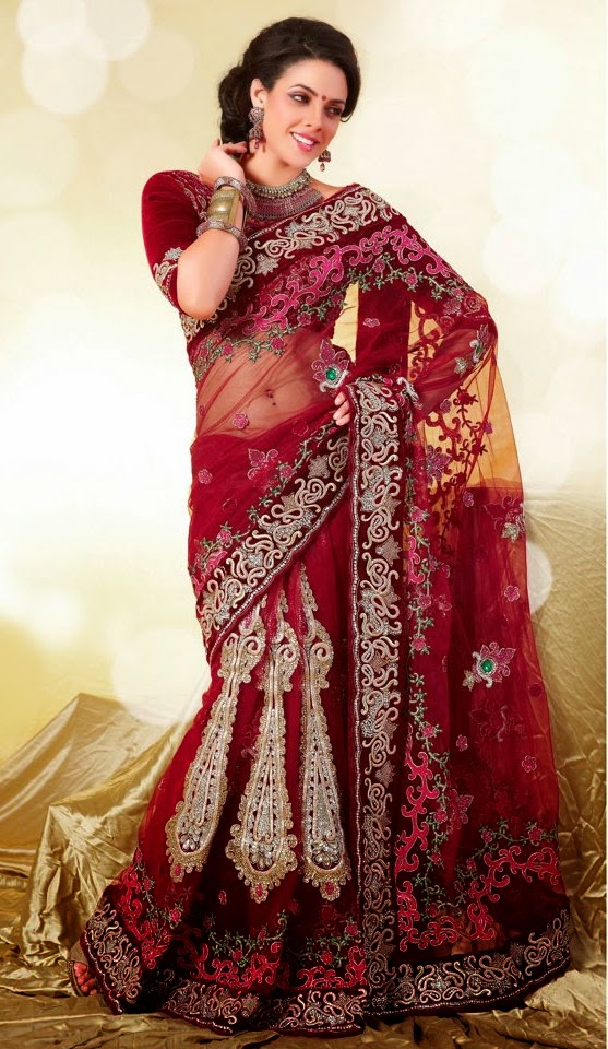 beautyfashionandkiran: Indian Bridal Saree Looks.