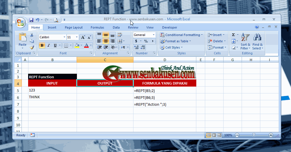 Cara Mengulang Text Sebanyak Jumlah Tertentu Fungsi Rumus Rept Di Excel