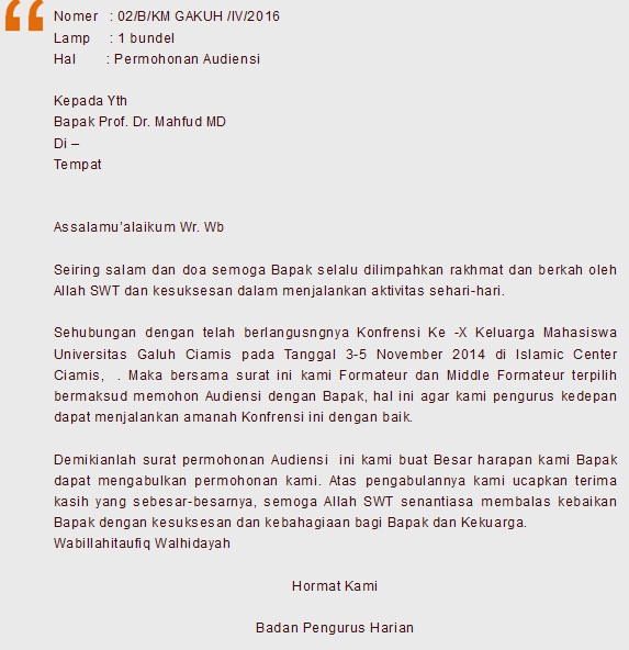 Contoh Surat Audiensi Ke Bupati Informasi Seputar Dunia