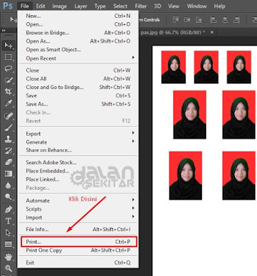 Cara Print Pas Foto Sesuai Ukuran dengan Photoshop