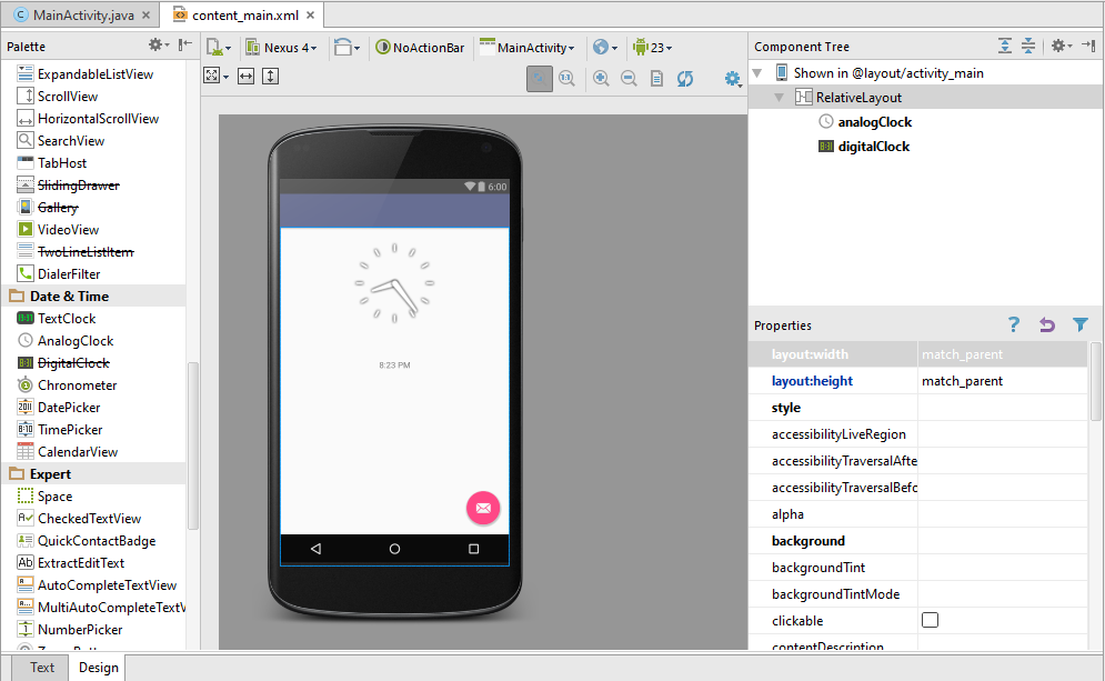 Design Analog and Digital Clock Using Android Studio
