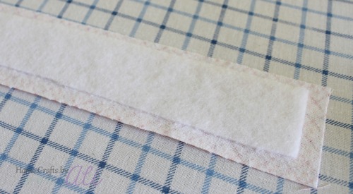 add fusible fleece to flannel fabric