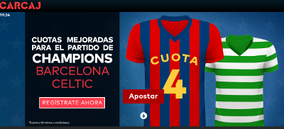 carcaj cuota mejorada bienvenida Barcelona vs Celtic 13 septiembre carcaj cuota mejorada bienvenida Barcelona vs Celtic 13 septiembre