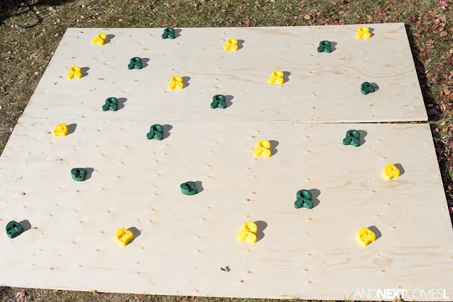 DIY climbing wall for kids tutorial {step-by-step}