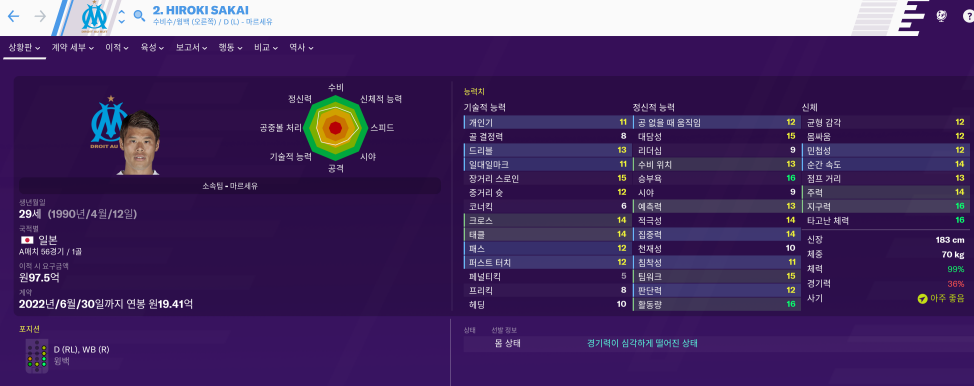 FM2020 주요 일본선수들 능력치 | 인스티즈