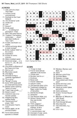 The New York Times Crossword in Gothic: July 2011