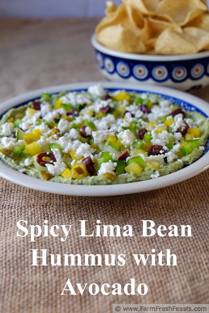 Farm Fresh Feasts Spicy Lima Bean Dip with Avocado