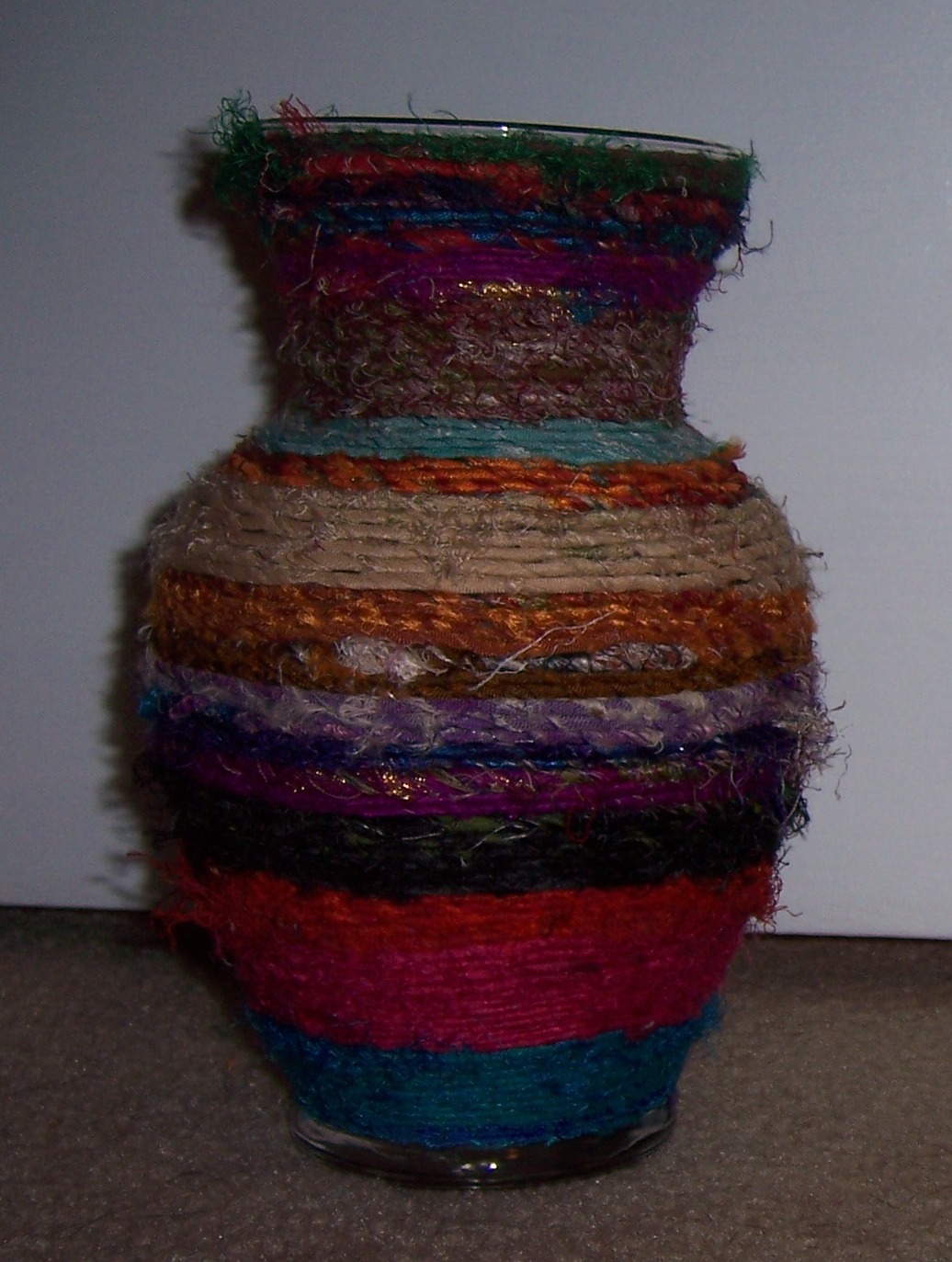 Lord Ozwald's Curious Goods Recycled Sari Yarn Vases