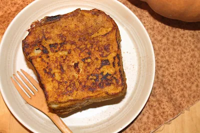 Top of pumpkin pie French toast.