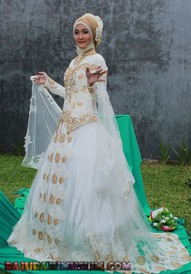 gaun pesta brokat kombinasi sifon gaun pesta brokat kombinasi sifon