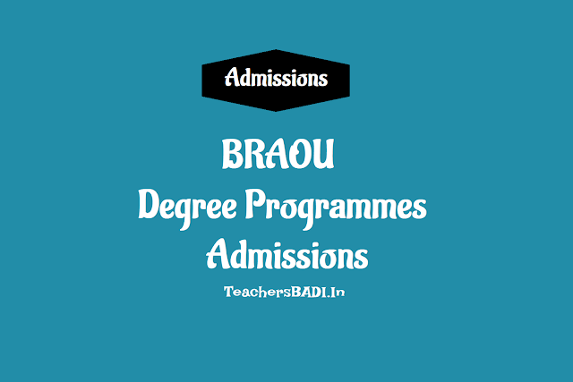 BRAOU Degree UG Programmes Admissions 2019