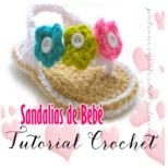 Sandalia bebe crochet