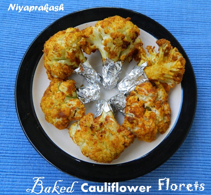 Niya's World Baked Cauliflower Florets (with Indian Spices)