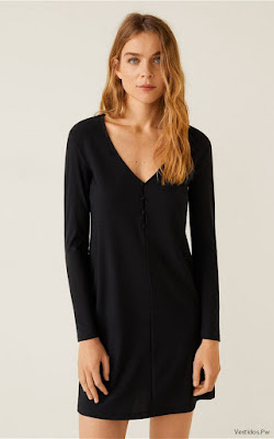 Vestido Negro Manga Larga Vestido Negro Manga Larga