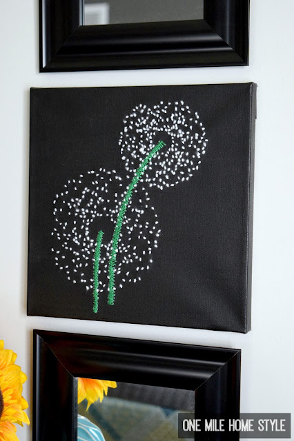 How to make your own hand embroidered dandelion wall art for your home