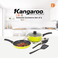 Dusdusan Kangaroo Emerald Cookware Set (Set of 5) ANDHIMIND