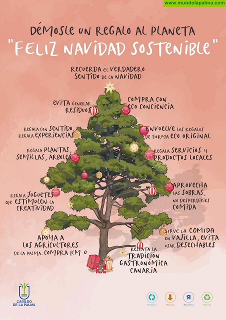 El Cabildo lleva a las asociaciones de vecinos de La Palma “una Navidad más sostenible”