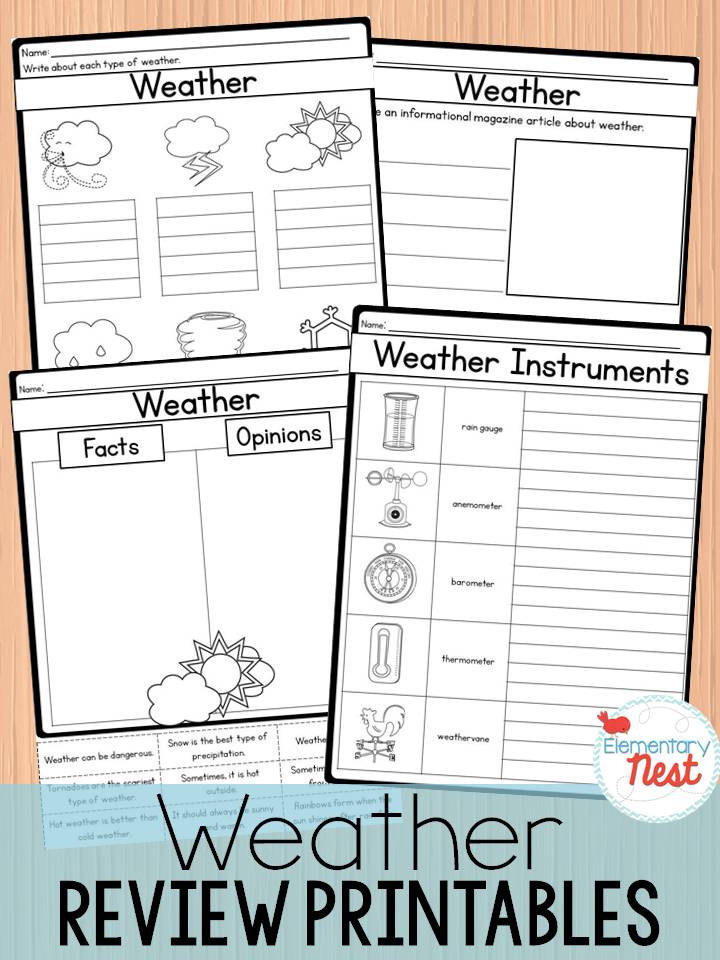 Teaching Weather: Activities and Resources | Second Grade Nest | Bloglovin’
