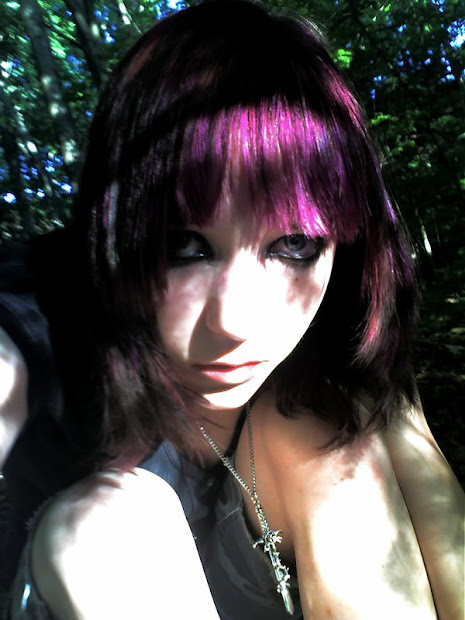 emo hairstyles girls purple