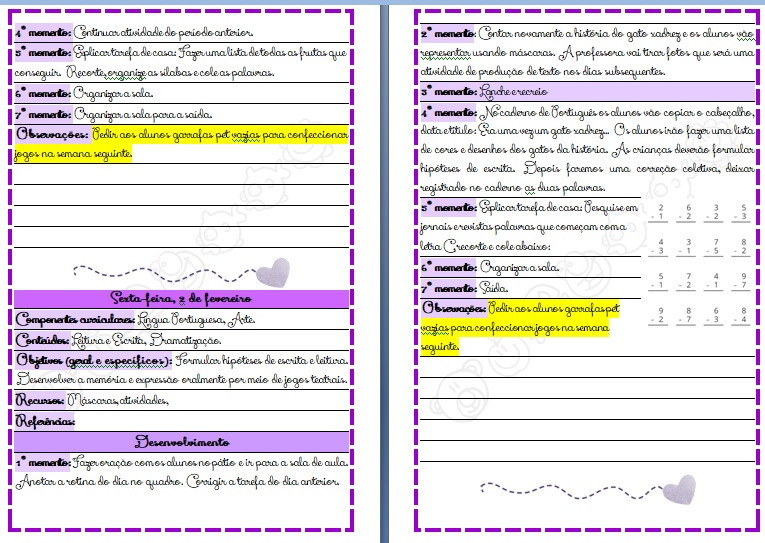 Plano Semana 2, PDF, Alfabeto