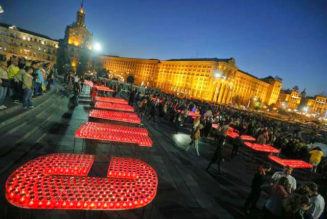 На Майдане состоялась акция в поддержку участников боевых действий и в память Героев “Небесной сотни