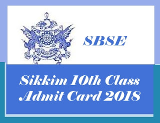 Sikkim Board 10th Admit card 2018, Sikkim Board SSLC Admit card 2018, Sikkim  Board 10th Roll Number 2018, Sikkim  Board SSLC Roll Number 2018