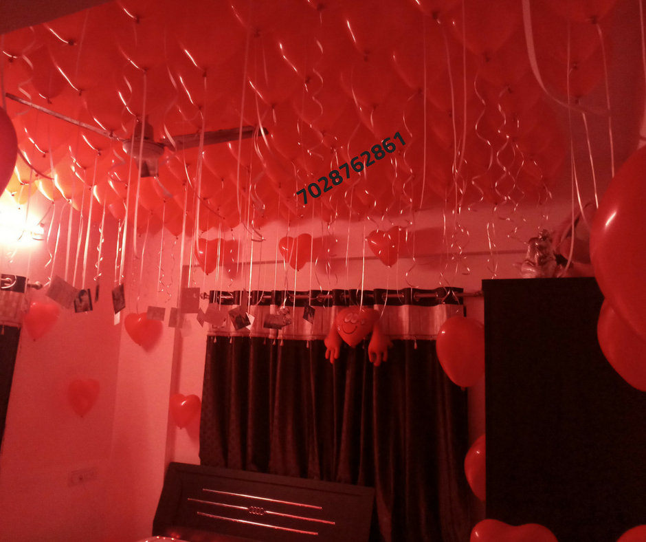 Romantic Room Decoration For Surprise Birthday Party in Pune: Romantic